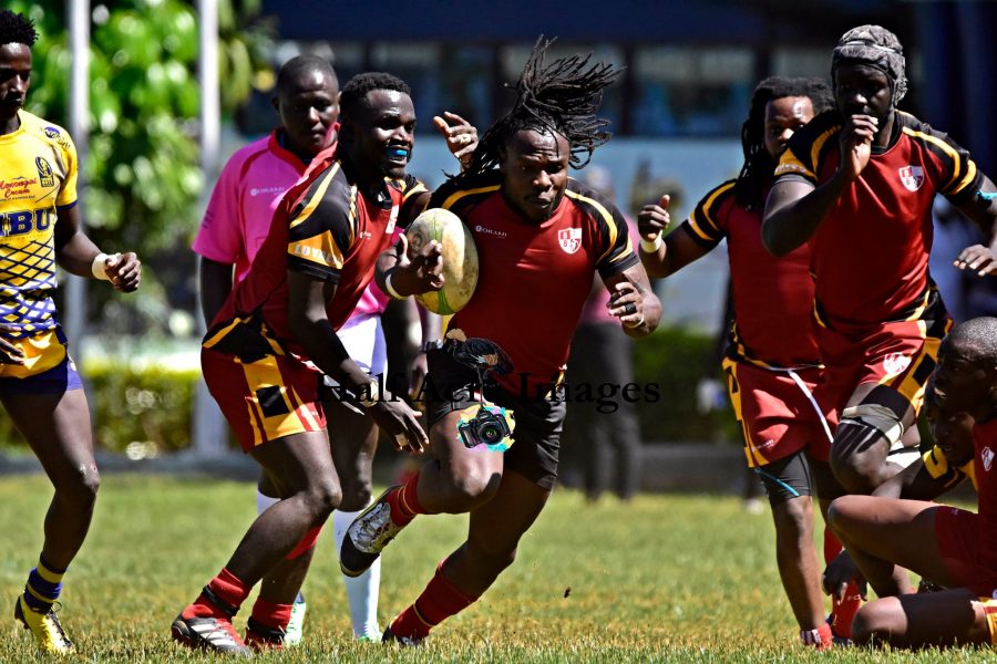 B;ak Blad's Archadius Khwesa in action against Homeboyz. He has been named in Blad's squad for Kakamega 7s. Photo Courtesy/Denis Acre-half.