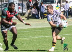 Kenya Simbas Derrick Ashihundu in action against Zimbabwe. Phot Courtesy/ Kyro Sports.