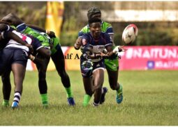 Action between Western Bulls and KCB Rugby. Photo Courtesy/ Denis Acre-half