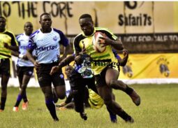 Kabras' Paul Abuto in action against MMUST. Photo Courtesy/Denis Acre-half.