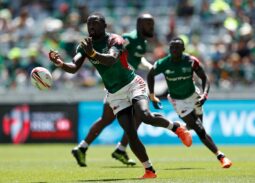 Sammy Oliech in a past action for Kenya 7s. Photo Courtesy/World Rugby